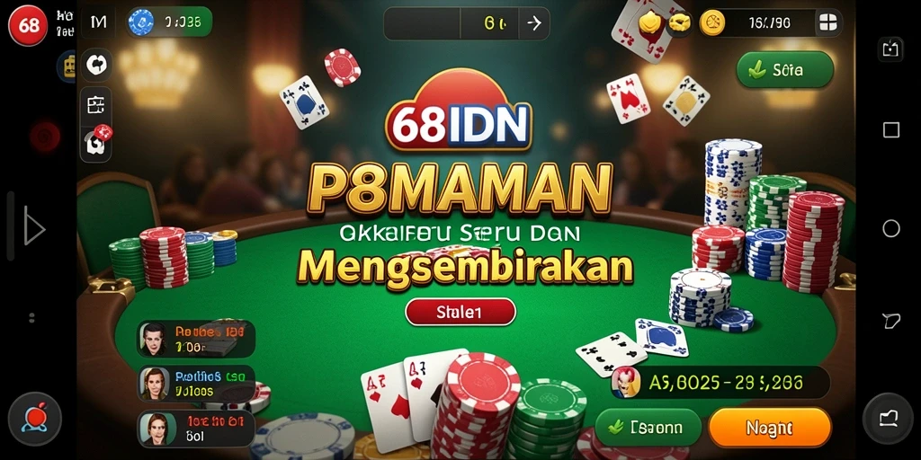Tampilan menarik dari gameplay Poker di 68IDN yang penuh aksi.