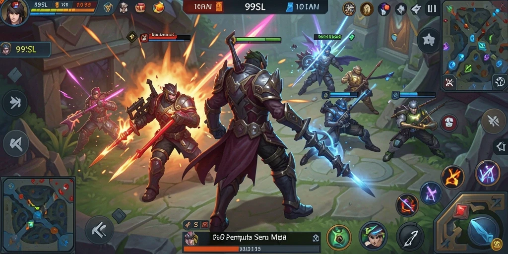 Tangkapan layar menampilkan aksi mendebarkan dari permainan MOBA 99SL.