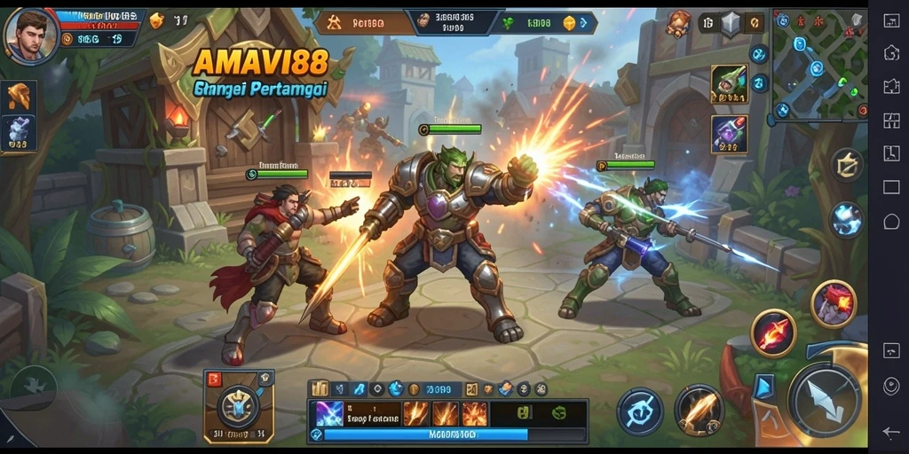 Tampilan gameplay menarik dari AMAVI88 dengan elemen SLG.