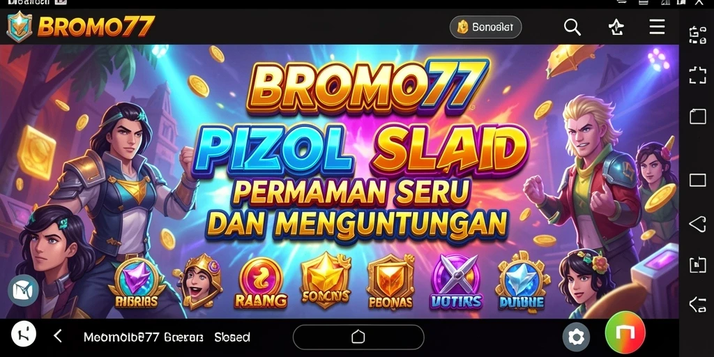 Screenshot gameplay BROMO77 menunjukkan mesin slot yang menarik