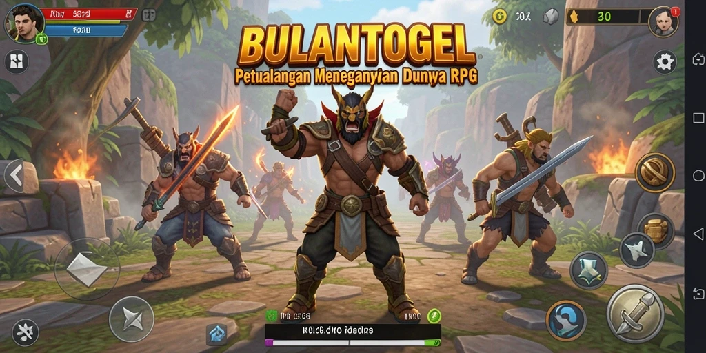 Screenshot utama BULANTOGEL menampilkan aksi pertarungan seru dalam dunia RPG.