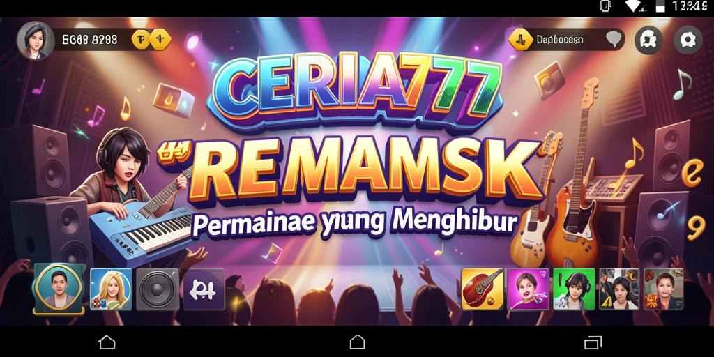 Tampilan gameplay CERIA777 dengan musik yang menghibur.
