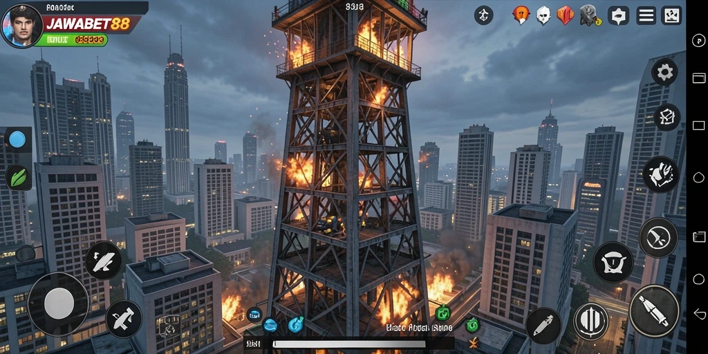Tampilan gameplay JAWABET88 dengan strategi Tower Defense yang seru.