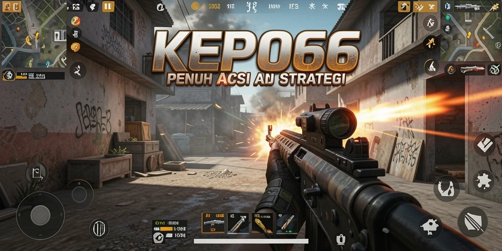 Gameplay KEPO66 yang mendebarkan dengan aksi tembak-menembak seru.