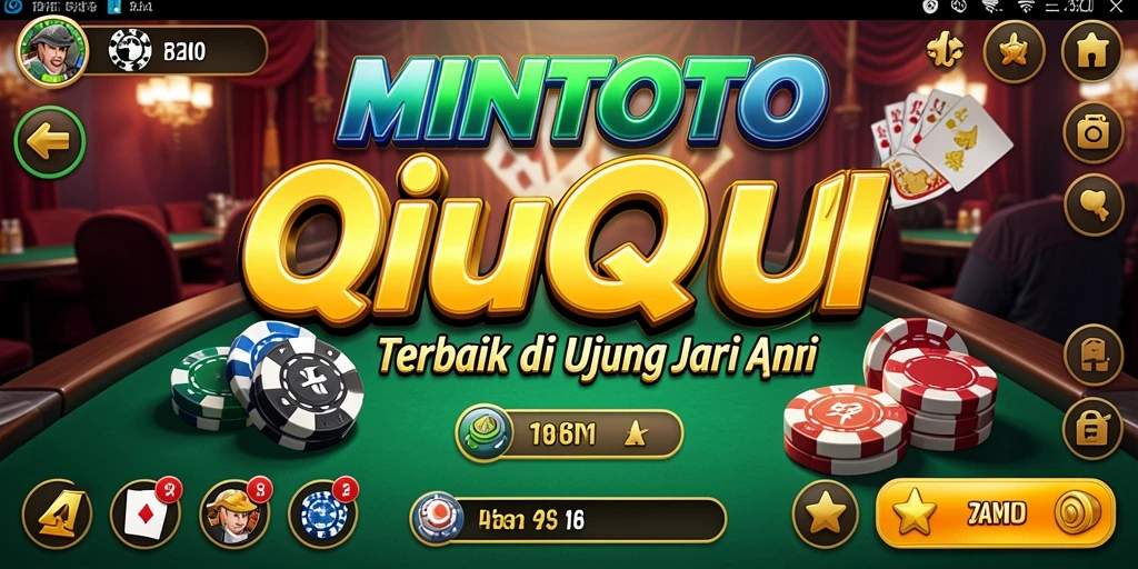 Tampilan gameplay seru dalam MINTOTO saat bermain QiuQiu dengan teman.