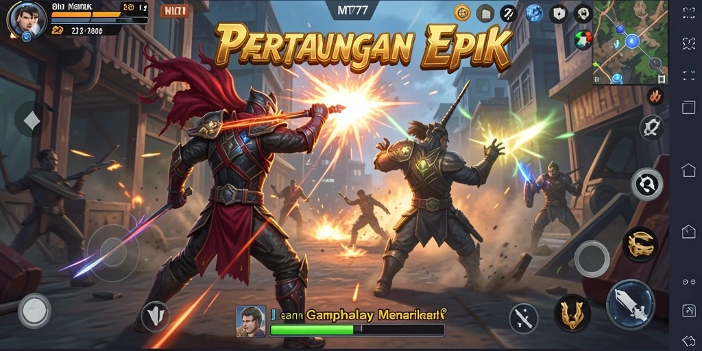 Gameplay seru dengan karakter Fighting yang beragam.