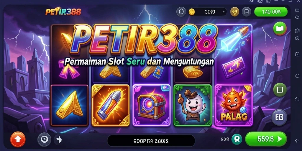 Tampilan gameplay seru dari slot PETIR388 dengan berbagai tema.