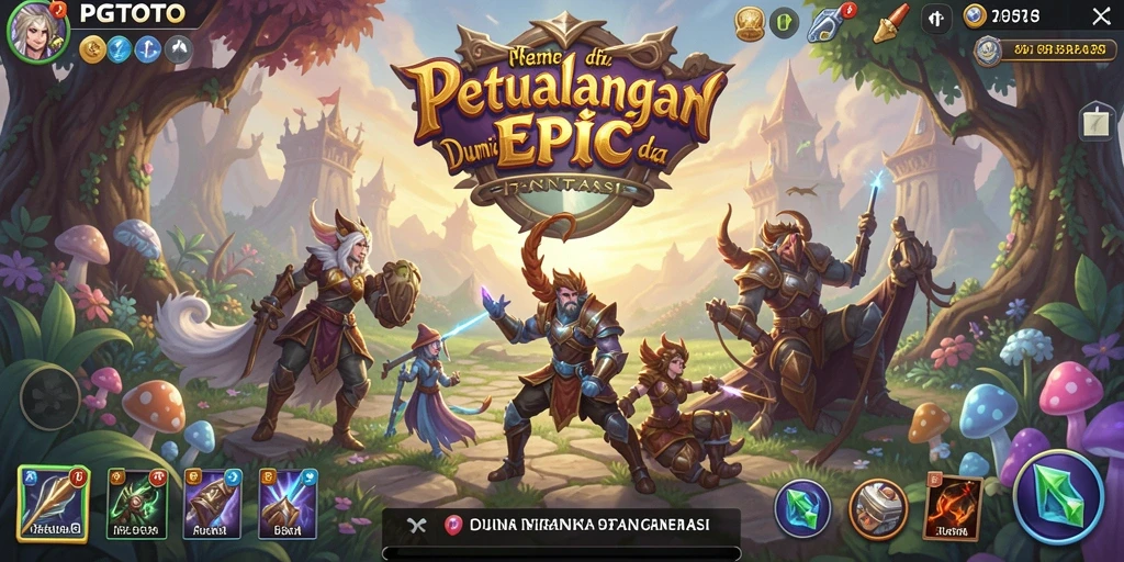 Tampilan gameplay RPG yang menakjubkan dengan aksi mendebarkan.