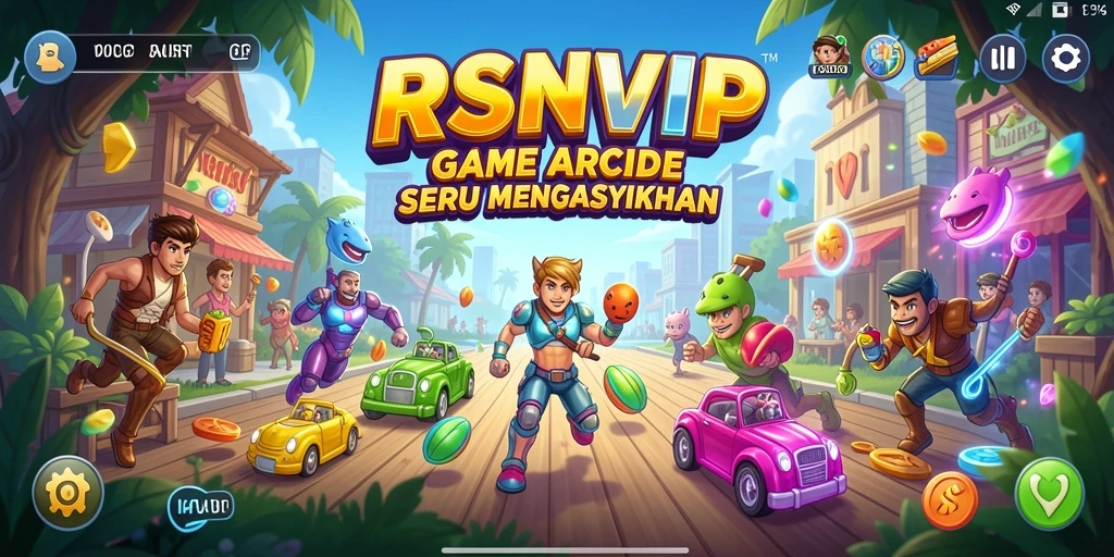 Screenshot utama RSNVIP menampilkan gameplay seru dalam suasana Arcade.