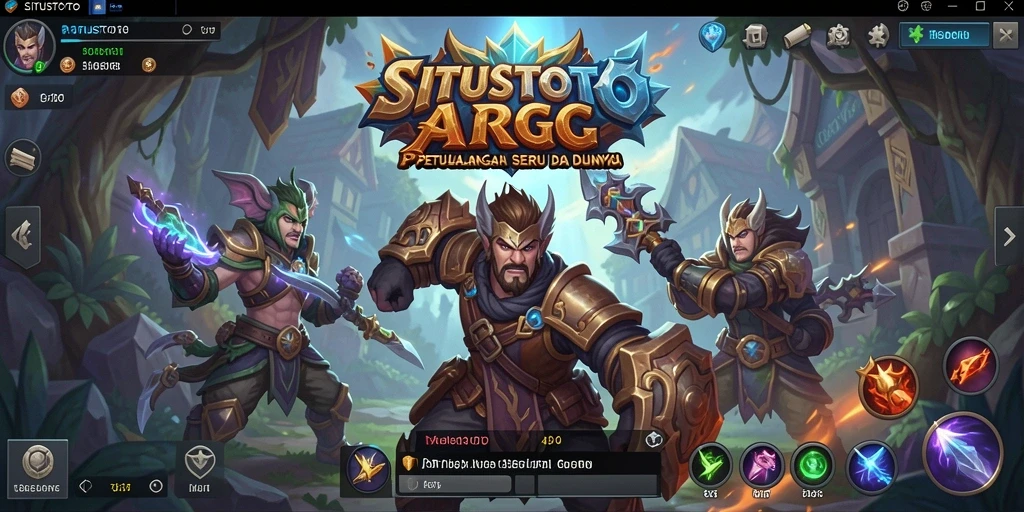 Menggambarkan pertarungan epik dalam dunia ARPG SITUSTOTO.