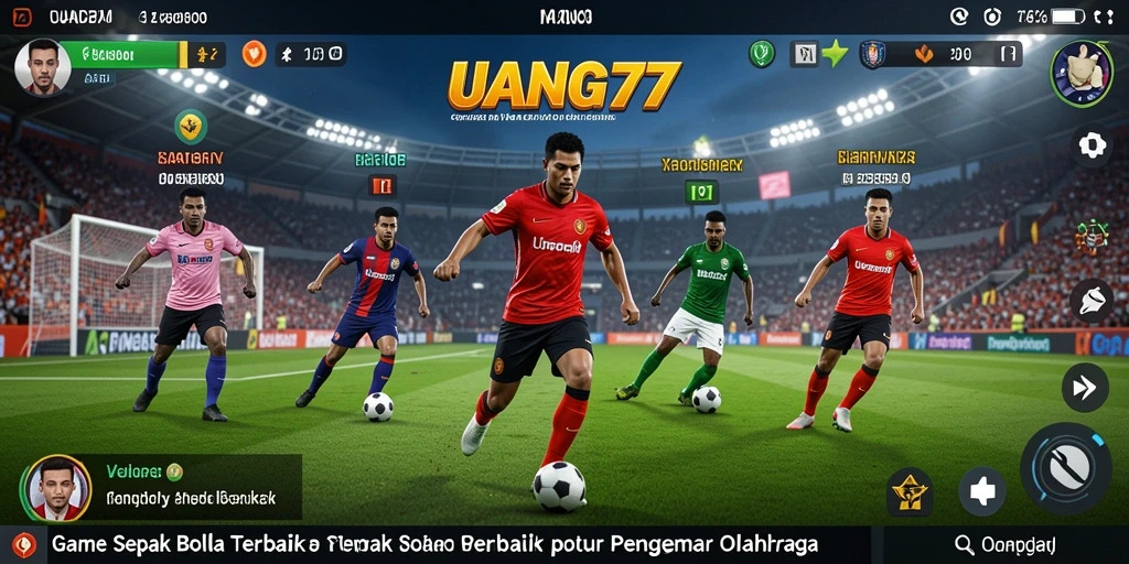 Tampilan epik dari pertandingan sepak bola di UANG77.