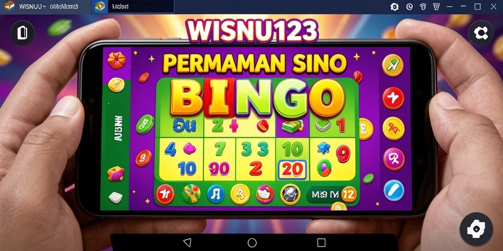 Tampilan gameplay yang menarik dari WISNU123 saat bermain Bingo.