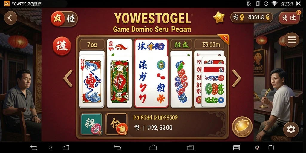 Screenshot YOWESTOGEL menunjukkan pemain yang asyik bermain Domino.