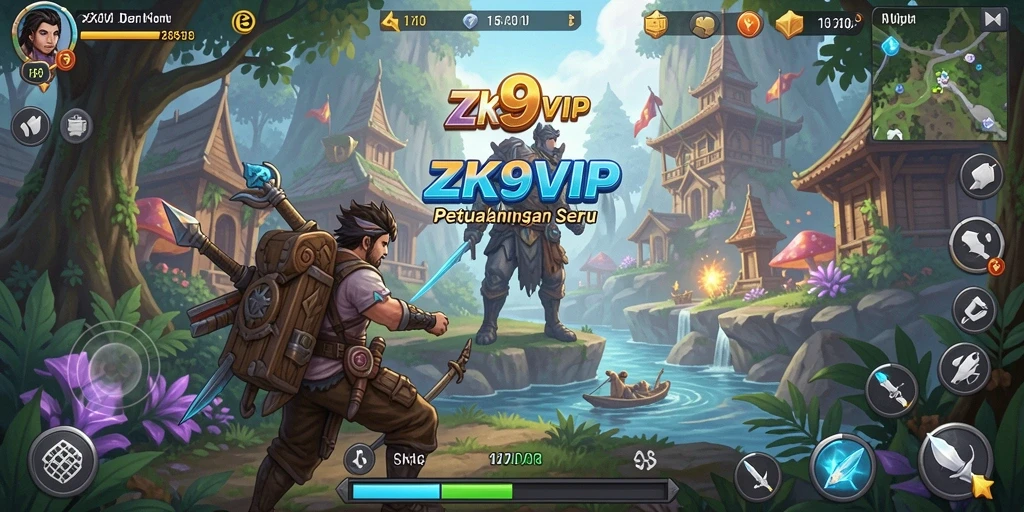 Tangkapan layar dari gameplay ZK9VIP yang menunjukkan petualangan mendebarkan.